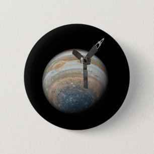 Juno-Raumsonde auf dem Planeten Jupiter Button