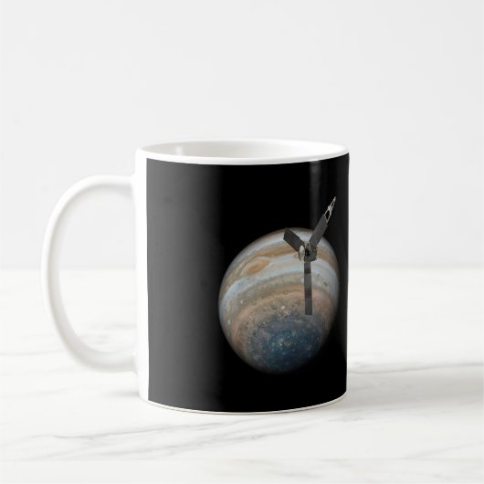 Juno-Raumsonde auf dem Planeten Jupiter Kaffeetasse (Links)