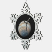 Juno-Raumsonde auf dem Planeten Jupiter Schneeflocken Zinn-Ornament (Rechts)
