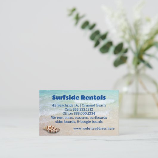 Junonia Beach Business Doppelseitige Karte (Stehend Vorderseite)