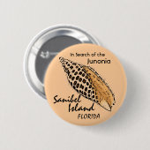 Junonia Muschel Sanibel Insel-Spaßknopf Button (Vorne & Hinten)