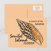 Junonia Muschel Sanibel Island Spaß Postkarte (Vorne/Hinten)