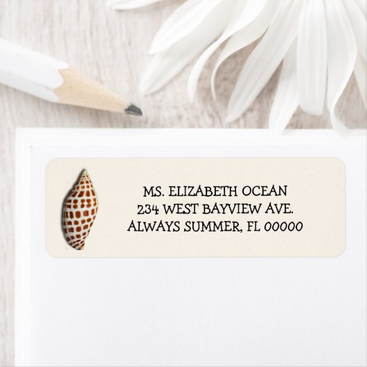 Junonia Seashell Cream Custom Rücksendeadresse (Insitu)