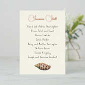 Junonia Seashell Guest List Table Cards Folieneinladung (Stehend vorne)