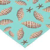 Junonia Seashells Muster Türkis-Tropentisch Kurzer Tischläufer (Ecke)