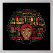 Junteenth Afro Lady Poster (Vorne)