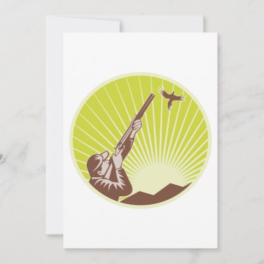 Junter schießt eine Gans Einladung (Vorderseite)