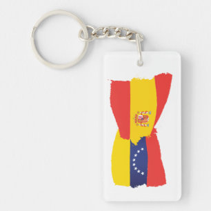 Juntos Venezuela und Spanien Venezuela Spain flag Schlüsselanhänger