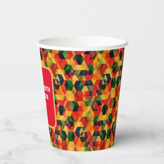 Junzehnte Papieraufschläge Pappbecher (Rückseite)