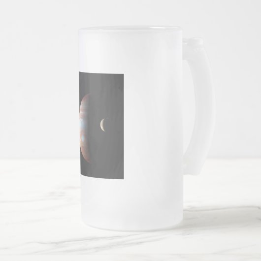 Jupiter 5th Planet mit Cassini Solar System Mattglas Bierglas (VorderseiteRechts)