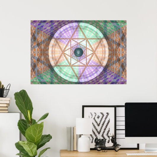 Jupiter and Earth Per Martineau Poster (Heimbüro)