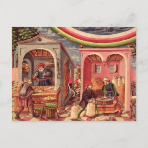 Jupiter, Angaben zu den Obst- und Getreidehändlern Postkarte