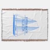 Jupiter Beach Coastal Nautical Sailing Sailor Decke (Vorderseite)