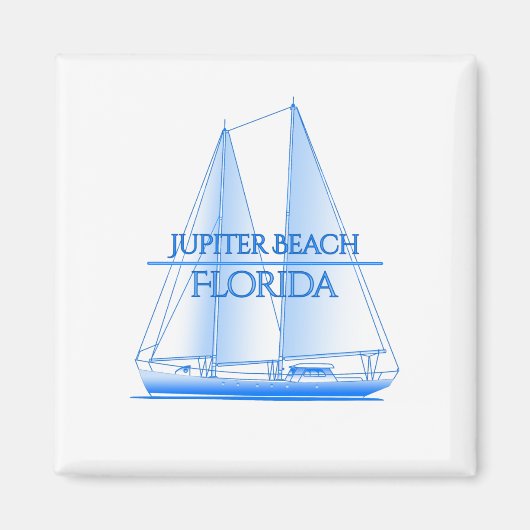 Jupiter Beach Coastal Nautical Sailing Sailor Magnet (Vorne)