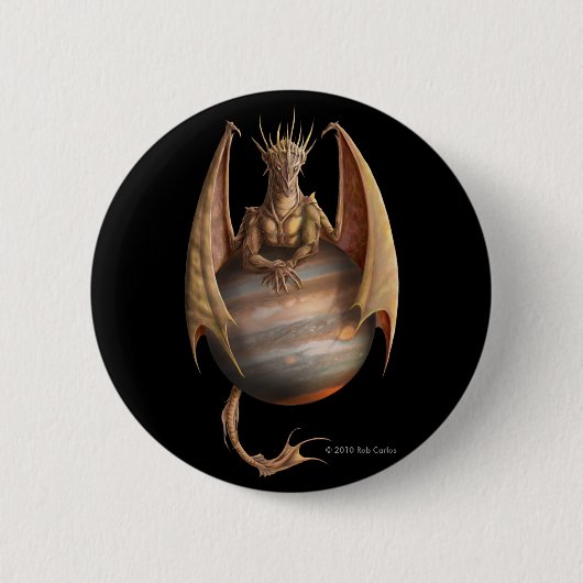 Jupiter-Drache-Knopf Button (Vorderseite)