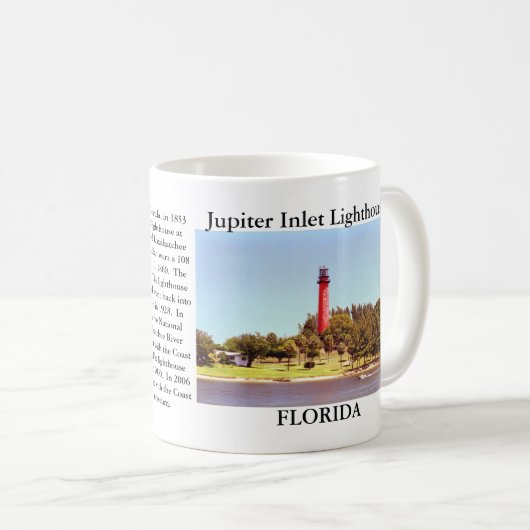 Jupiter-Einlass-Leuchtturm, Florida-Tasse Kaffeetasse (VorderseiteRechts)