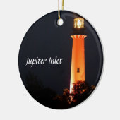 Jupiter-Einlass-Leuchtturm Keramik Ornament (Links)