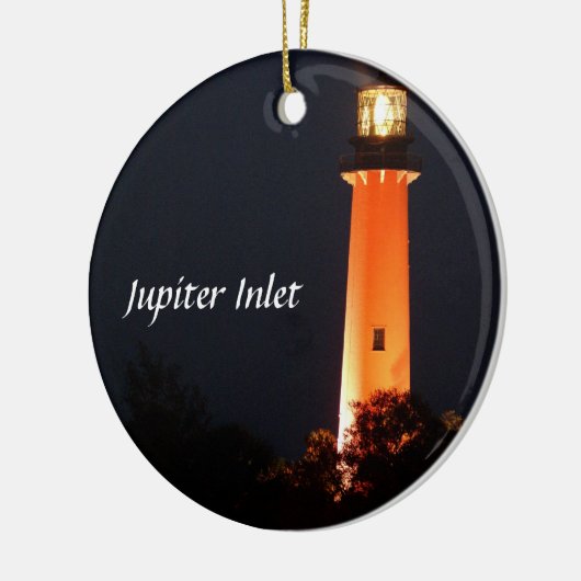 Jupiter-Einlass-Leuchtturm Keramik Ornament (Links)