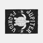 Jupiter Florida Beach Turtle Summer Vacation Fleecedecke (Vorderseite (Horizontal))