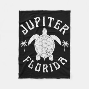 Jupiter Florida Beach Turtle Summer Vacation Fleecedecke