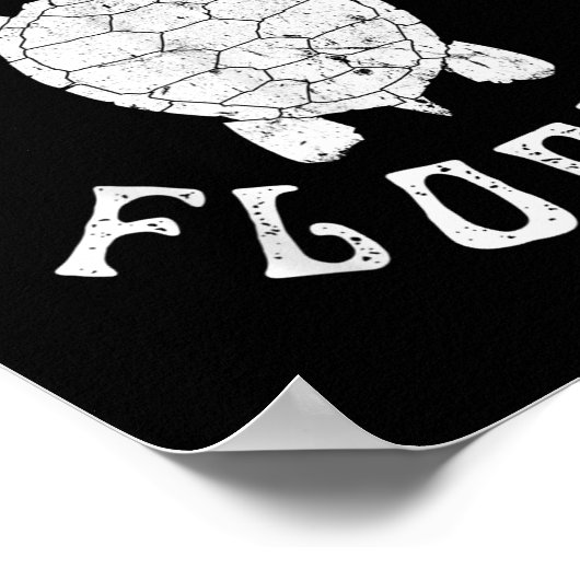 Jupiter Florida Beach Turtle Summer Vacation Poster (Ecke)