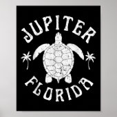 Jupiter Florida Beach Turtle Summer Vacation Poster (Vorne)