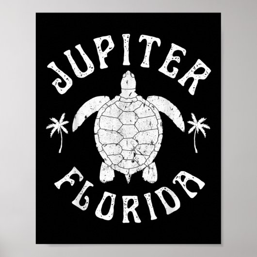 Jupiter Florida Beach Turtle Summer Vacation Poster (Vorne)