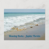 Jupiter Florida Fotografie mit blühenden Rocks Postkarte (Vorderseite)