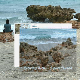 Jupiter Florida Fotografie mit blühenden Rocks Postkarte