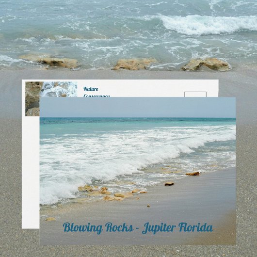 Jupiter Florida Fotografie mit blühenden Rocks Postkarte
