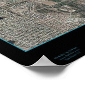 Jupiter, Florida Karte Satellitenposter Poster (Ecke)