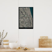 Jupiter, Florida Karte Satellitenposter Poster (Küche)