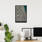 Jupiter, Florida Karte Satellitenposter Poster (Heimbüro)