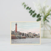 Jupiter Florida Leuchtturm vintage Postkarte (Stehend Vorderseite)