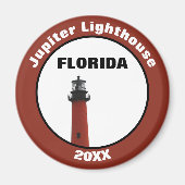 Jupiter Florida Lighthouse Fotografisch rot Magnet (Vorne)