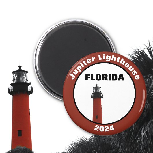 Jupiter Florida Lighthouse Fotografisch rot Magnet