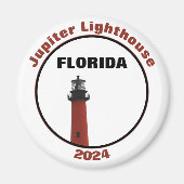 Jupiter Florida Lighthouse Fotografisch weiß Magnet (Vorne)