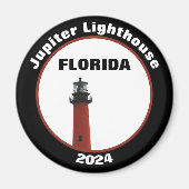 Jupiter Florida Lighthouse Fotografy Black Magnet (Vorne)