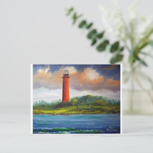 Jupiter Florida Lighthouse Postkarte (Stehend Vorderseite)