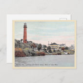 Jupiter Florida Lighthouse Vintag Postkarte (Vorne/Hinten)