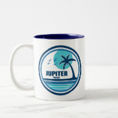 Jupiter Florida Palm Tree Birds Zweifarbige Tasse (Links)