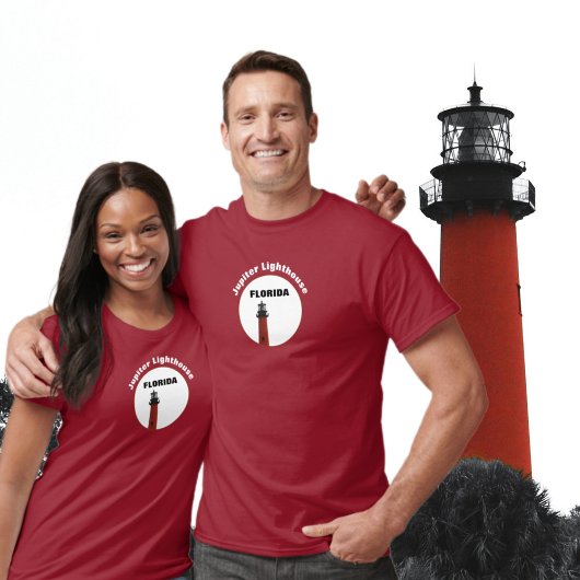 Jupiter Florida Red Lighthouse Fotografie T-Shirt