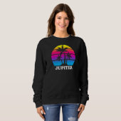 Jupiter Florida Retro Palme Tree Sunset Vacation B Sweatshirt (Vorne ganz)