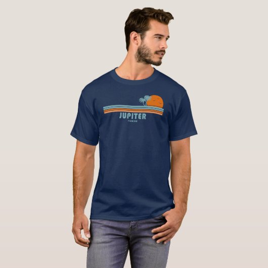 Jupiter Florida Sun Palm Trees T-Shirt (Vorne ganz)