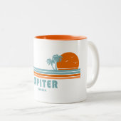 Jupiter Florida Sun Palm Trees Zweifarbige Tasse (VorderseiteRechts)