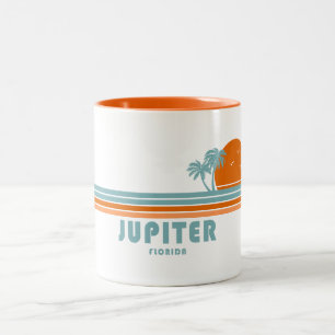 Jupiter Florida Sun Palm Trees Zweifarbige Tasse