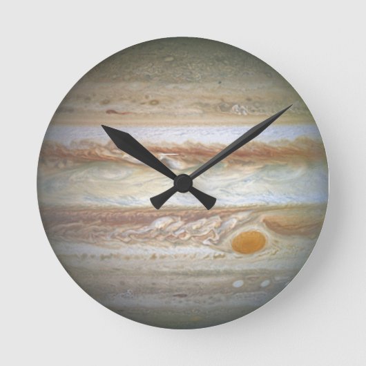 Jupiter Foto Runde Wanduhr (Vorderseite)