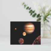 Jupiter Galilean Moons Astronomie & Science-Gesche Postkarte (Stehend Vorderseite)