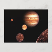Jupiter Galilean Moons Astronomie & Science-Gesche Postkarte (Vorderseite)