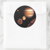 Jupiter Galilean Moons Space & Astronomie Geschenk Runder Aufkleber (Tasche)